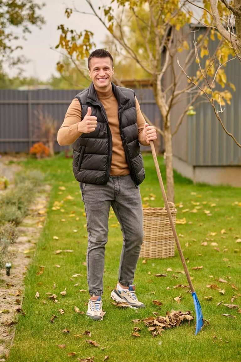 Removing fall leaves